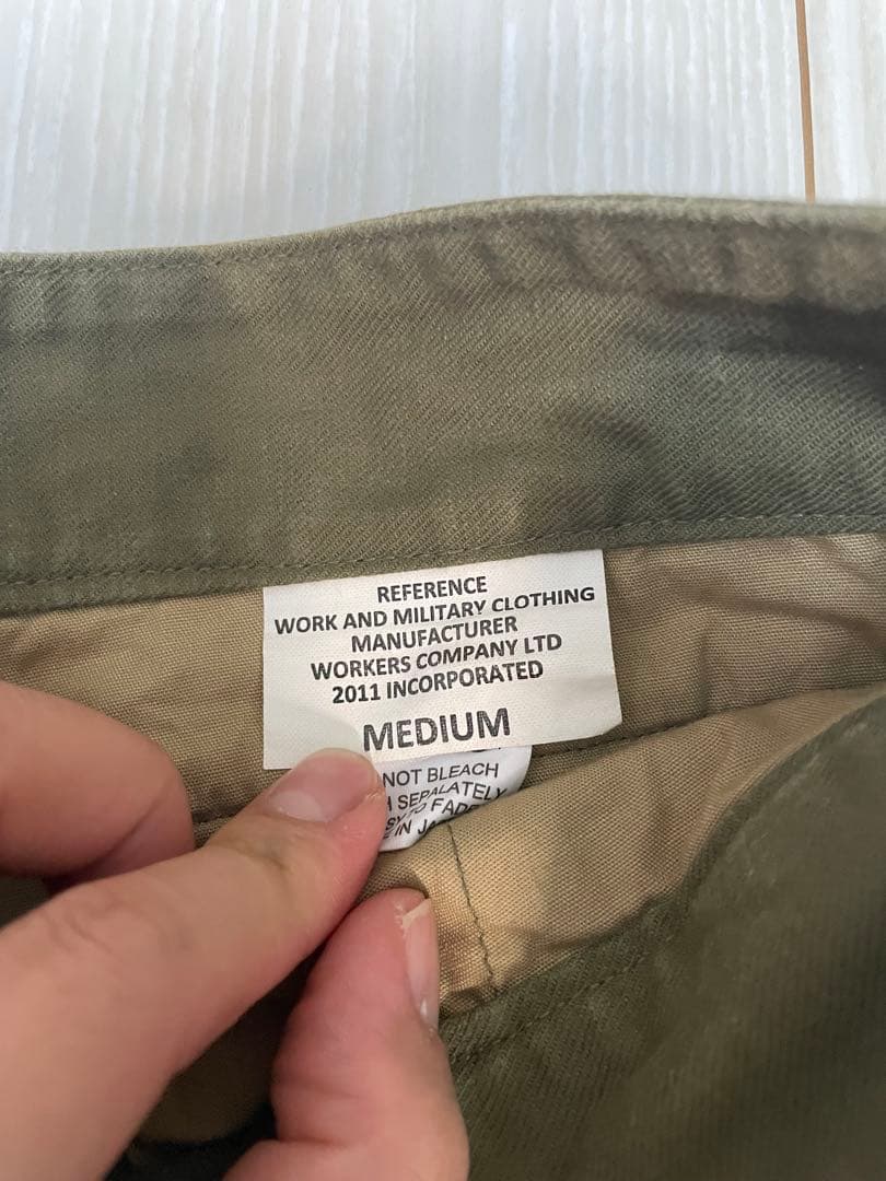 極美品WORKERS フレンチカーゴパンツM47（※ウエストボタン外れ）