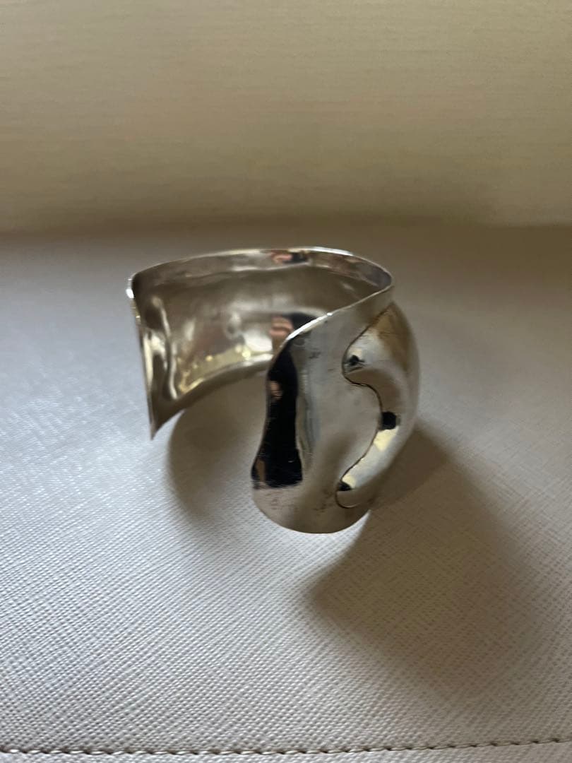 ビンテージ シルバー カフバングル モダンデザインSV925