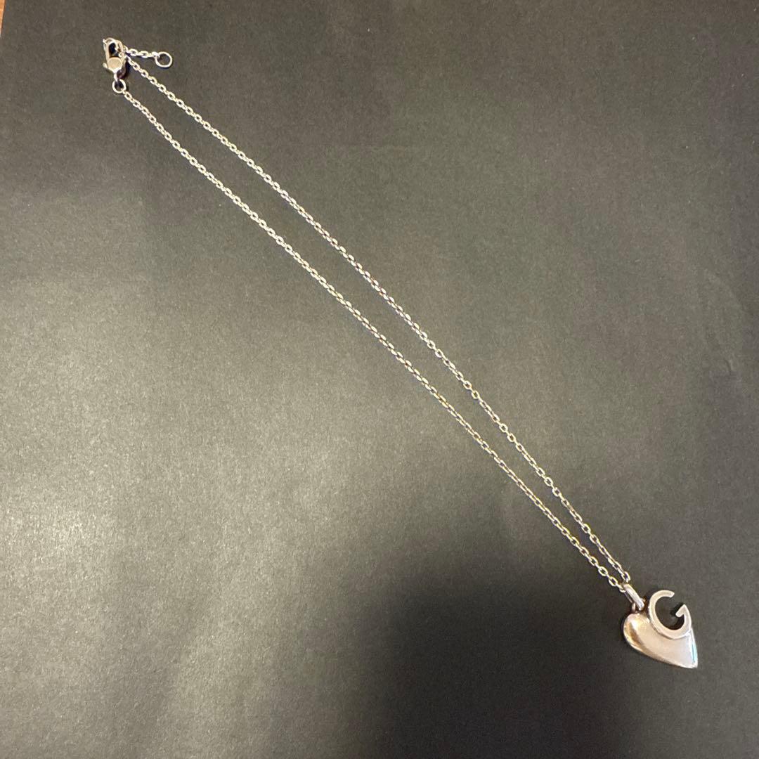 グッチ　GUCCI ネックレス　シルバー　ハート　G