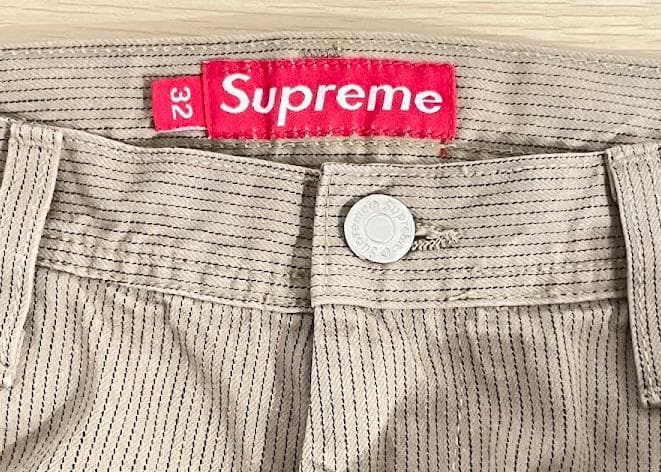 Supreme 初期モデル Engineer Stripe Pant ベージュ