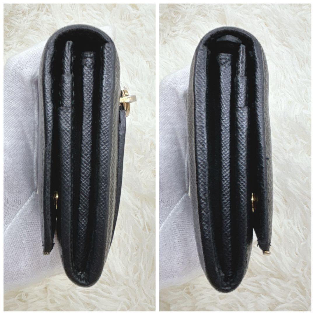 PRADA サフィアーノレザー フラップ 長財布 メタルロゴ ブラック