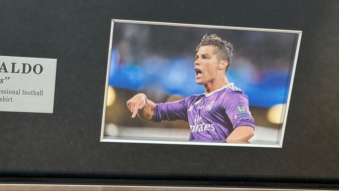 ロナウド直筆サイン入りレアルマドリードアウェイユニフォーム決勝マーキング付
