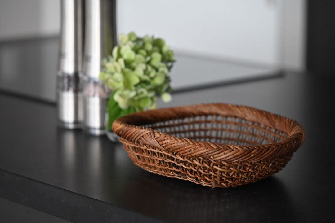 【中川原信一】あけび籠 パン籠 平籠