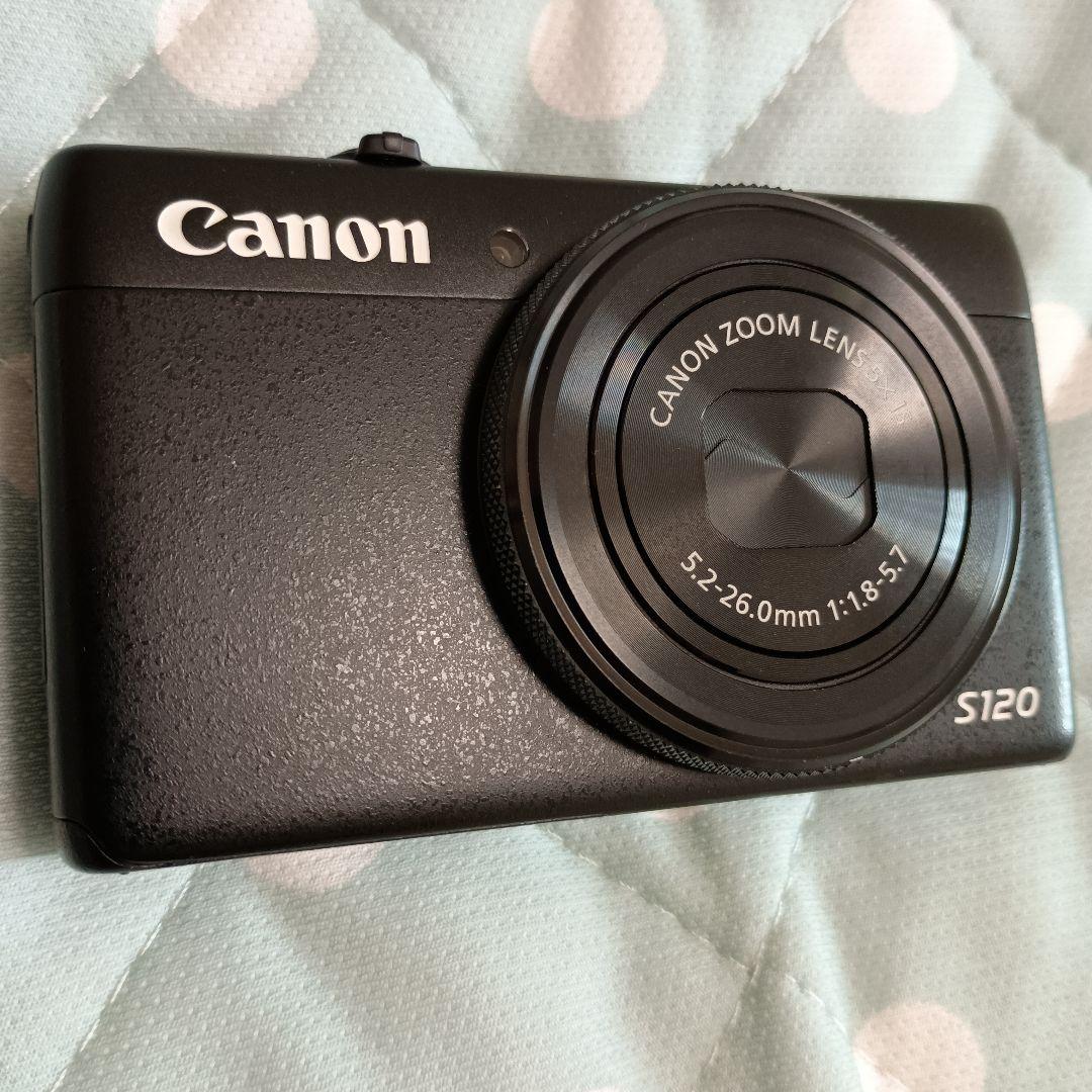 【中古】PowerShot S120。レザーのケースとストラップ付