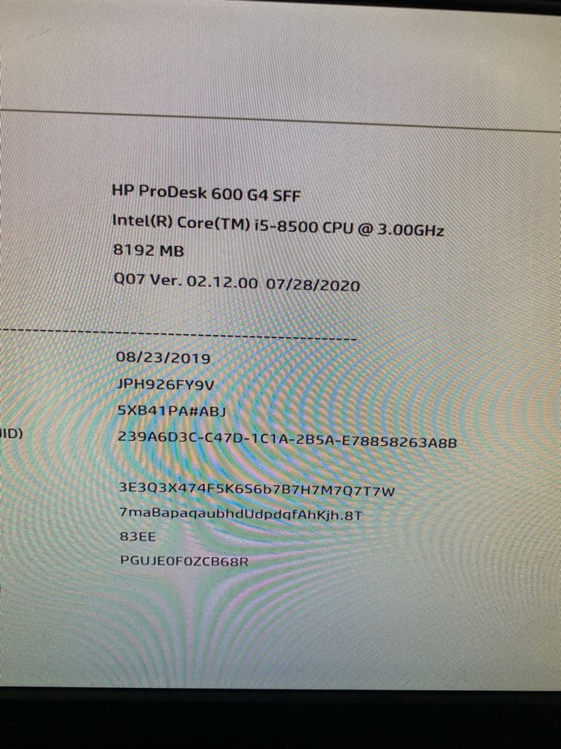 hp probook 600 g4 sffジャンク