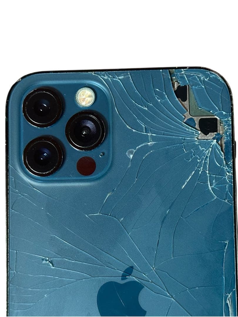 iPhone 12 Pro 256GB 青 背面ひび割れありジャンク品