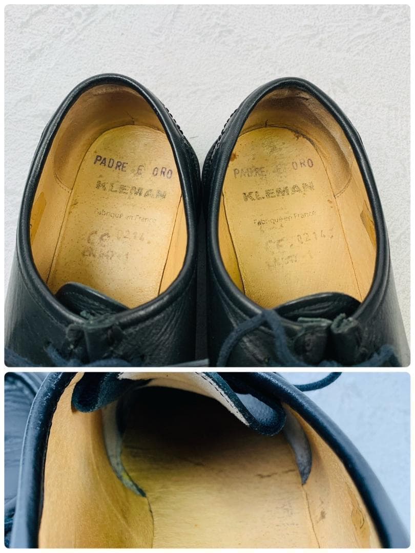 【美品】クレマン パドロール チロリアンシューズ モカシン 黒 40 革靴 軽量