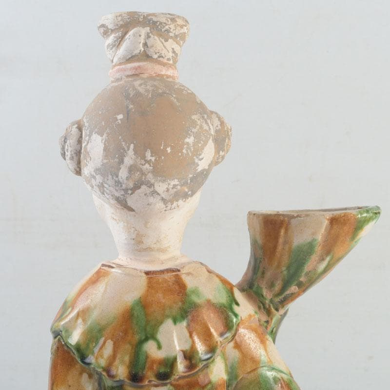 SSSS中国　唐三彩　女人坐俑　人物俑　置物　時代箱　C　9326A