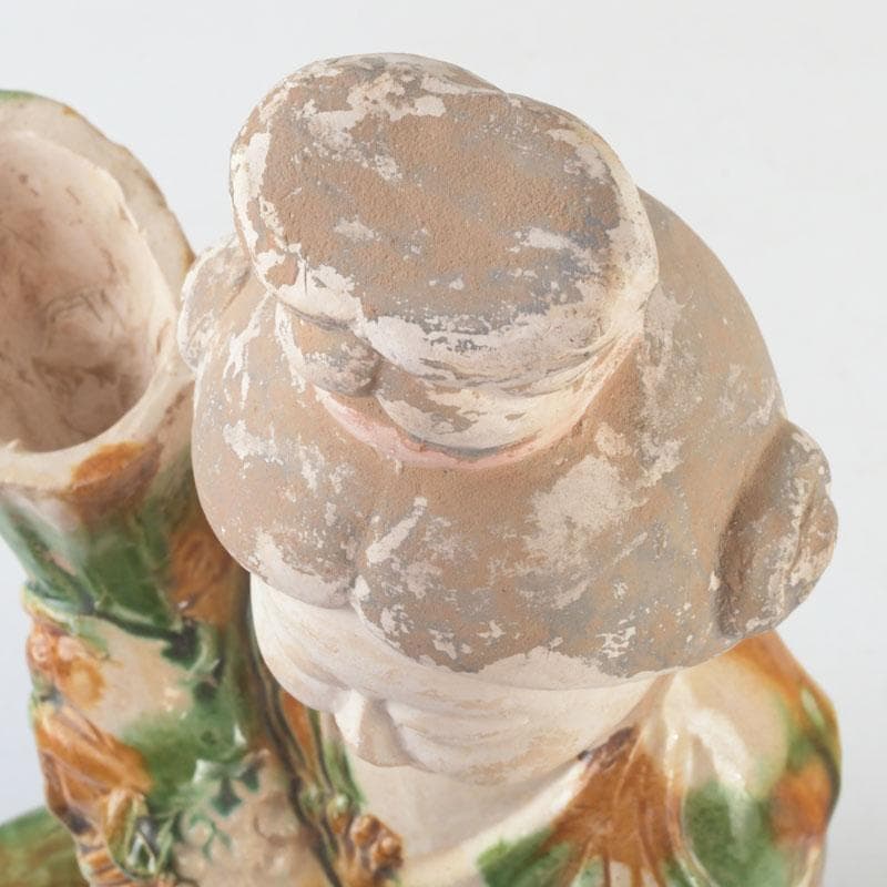 SSSS中国　唐三彩　女人坐俑　人物俑　置物　時代箱　C　9326A