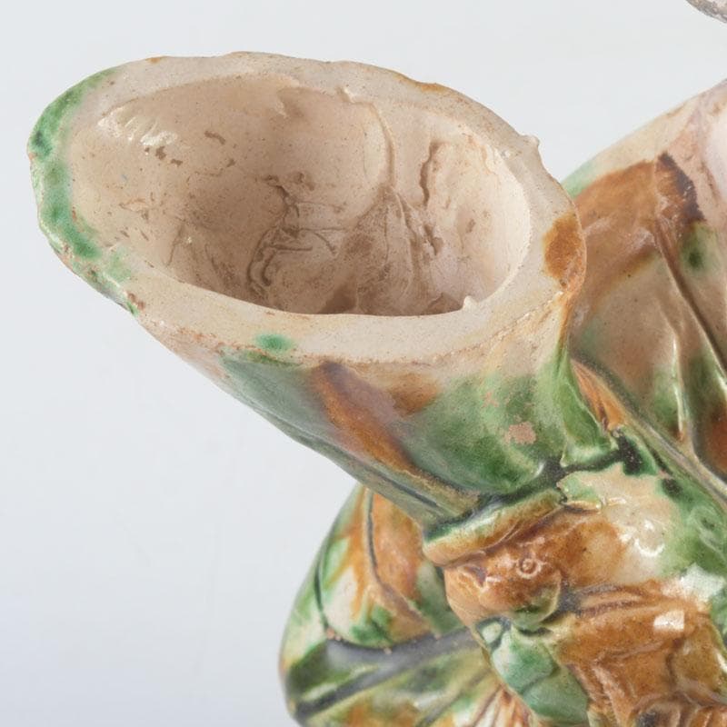 SSSS中国　唐三彩　女人坐俑　人物俑　置物　時代箱　C　9326A