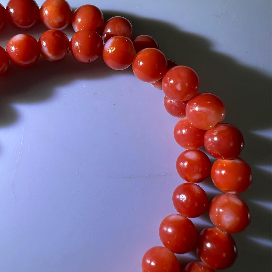 本血赤珊瑚　大玉ネックレス　31g 東Y8-0206☆1Fトサチ