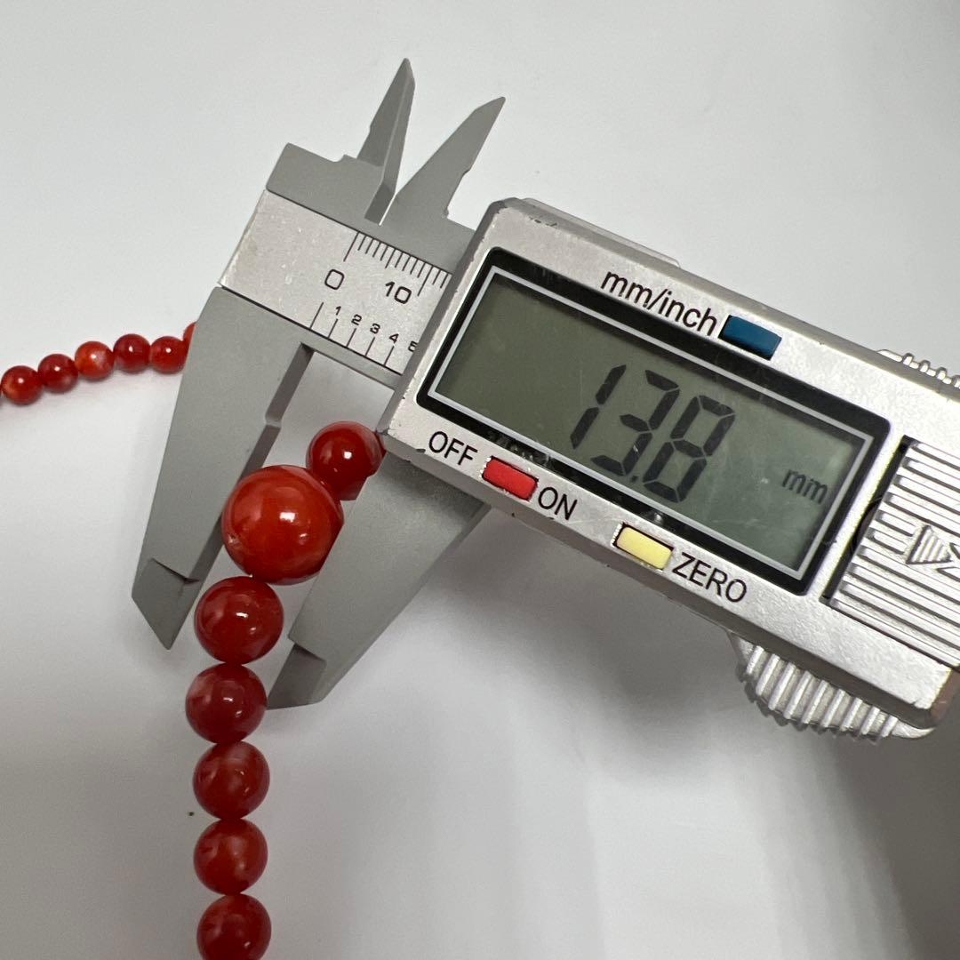 本血赤珊瑚　大玉ネックレス　31g 東Y8-0206☆1Fトサチ
