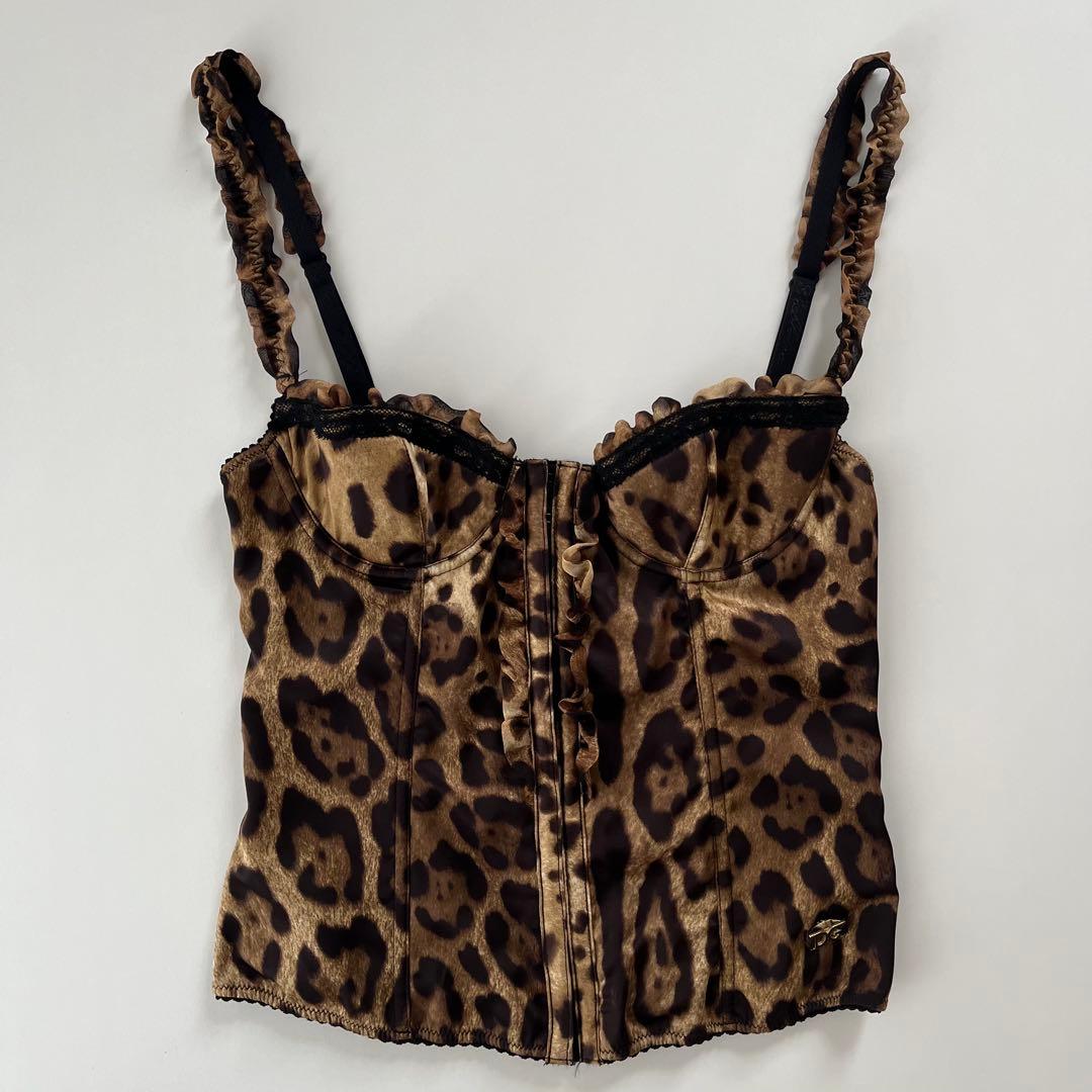 新品 DOLCE&GABBANA Frilled Corset Camisole