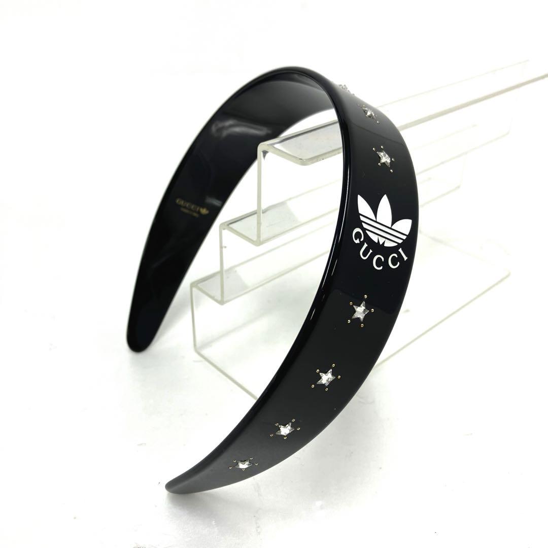 大人気☆グッチ☆アディダス☆コラボ☆カチューシャ☆スター☆ラインストーン☆黒！