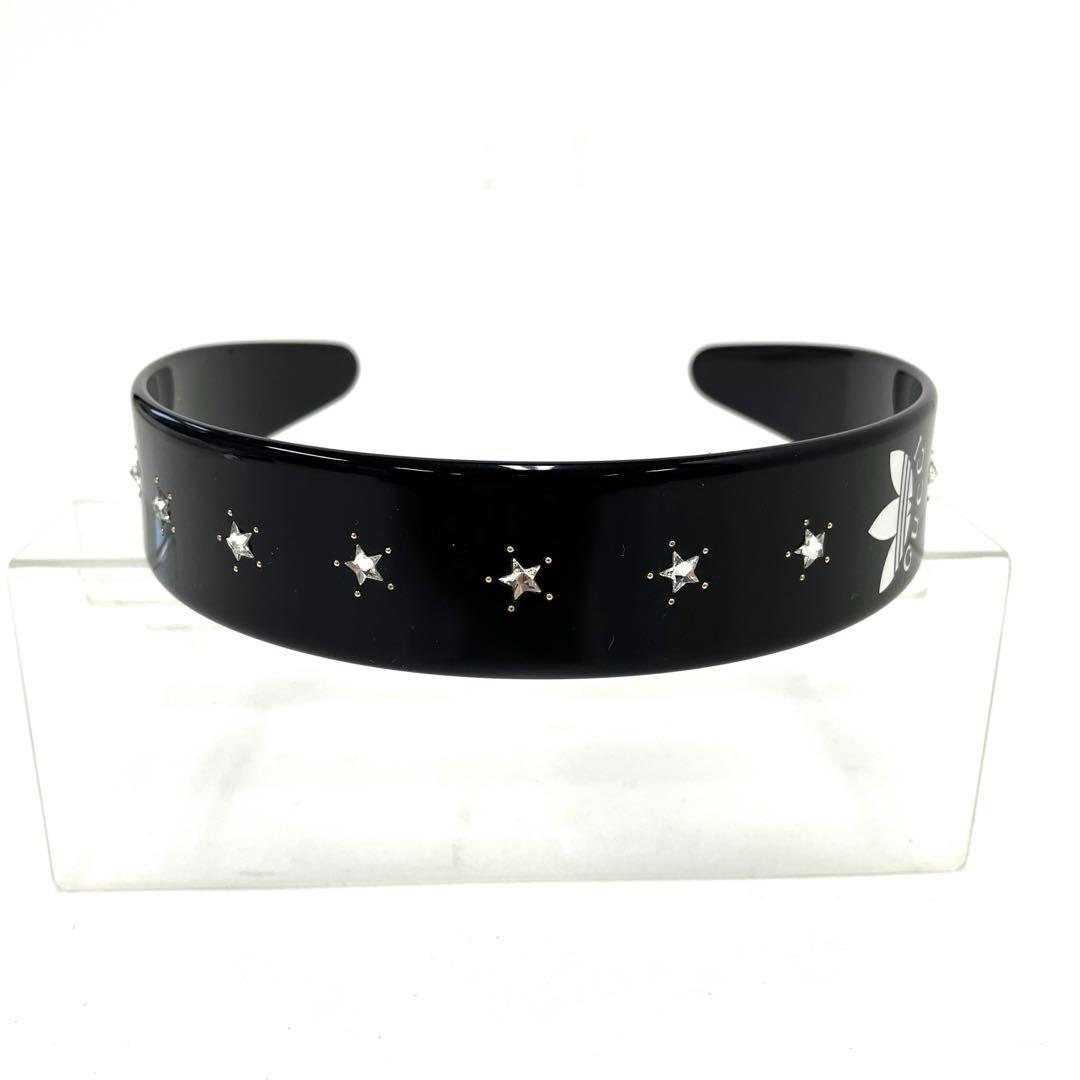 大人気☆グッチ☆アディダス☆コラボ☆カチューシャ☆スター☆ラインストーン☆黒！