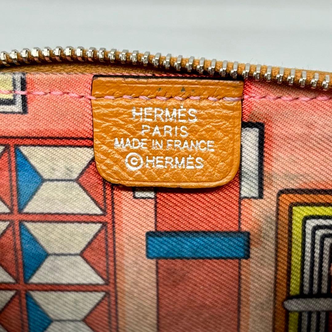 【エルメス】HERMES シルクイン ケース 小銭入れ レザー ブラウン