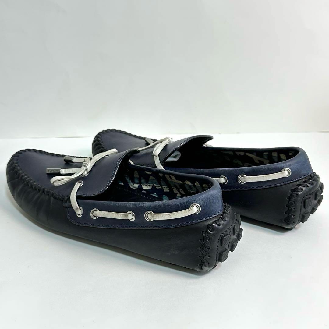 良品✨ルイヴィトン レザードライビングシューズ ネイビー 6 1/2