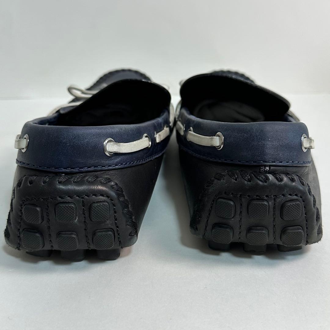 良品✨ルイヴィトン レザードライビングシューズ ネイビー 6 1/2