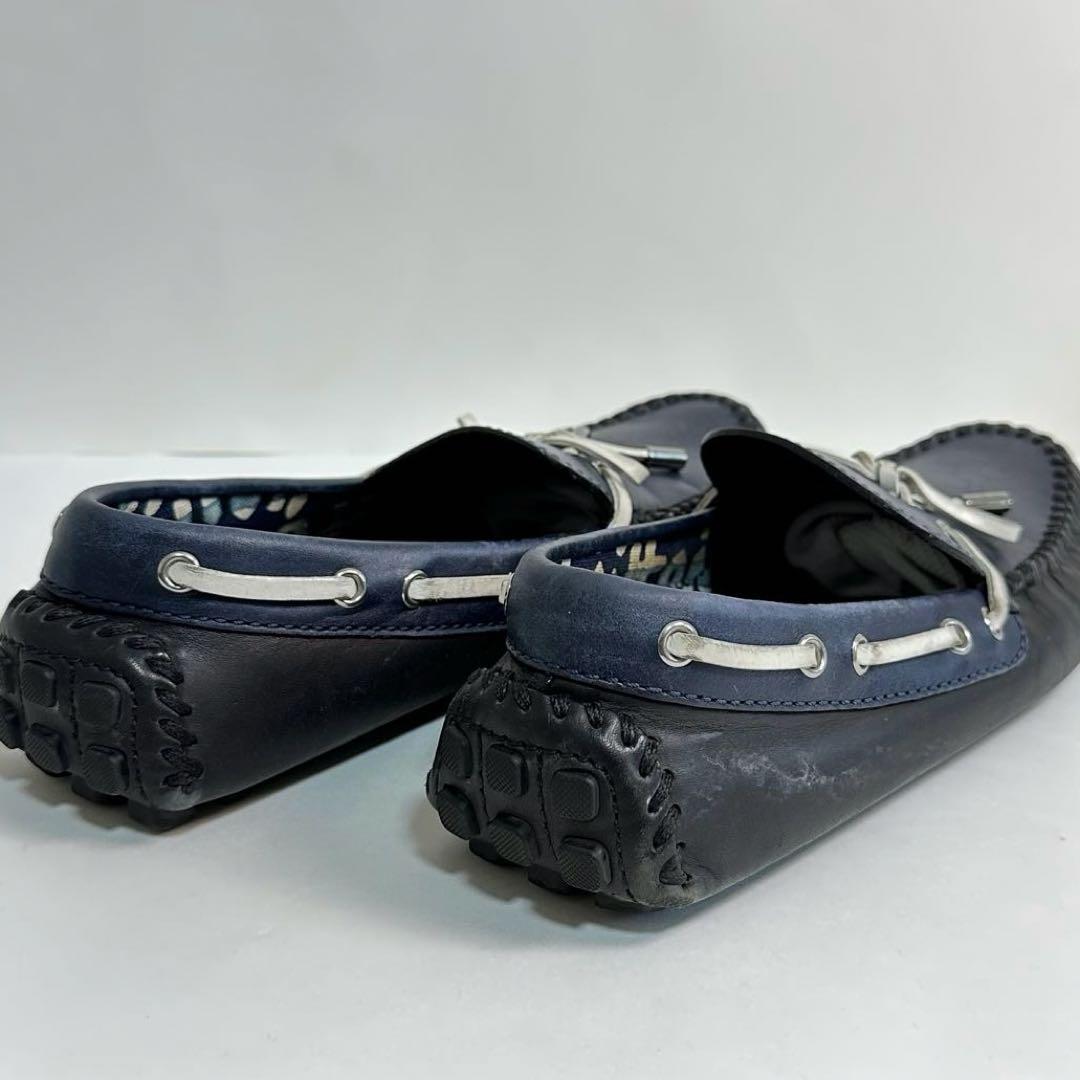 良品✨ルイヴィトン レザードライビングシューズ ネイビー 6 1/2