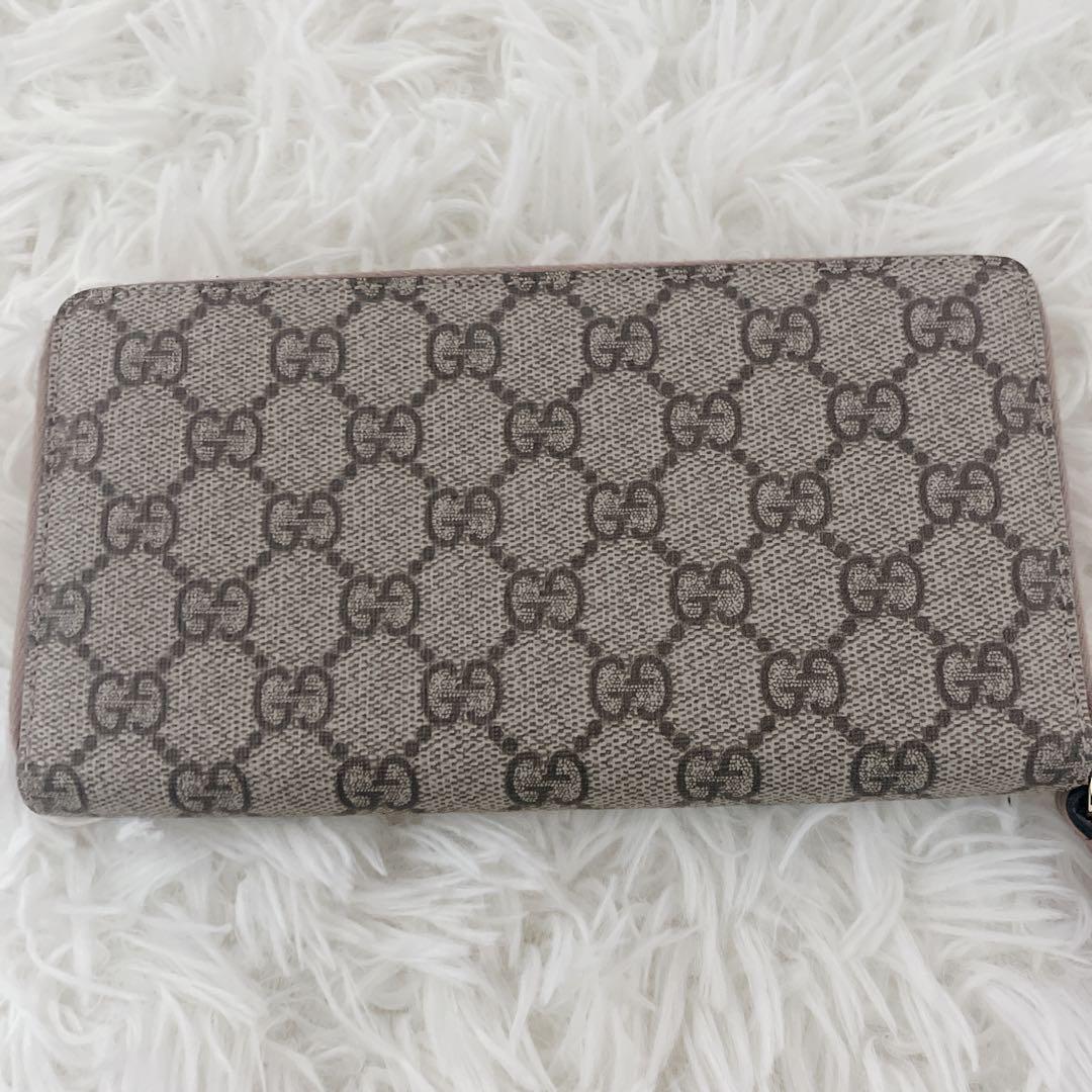 極美品 現行 GUCCI　長財布　マーモント　ラウンドファスナー　GGスプリーム