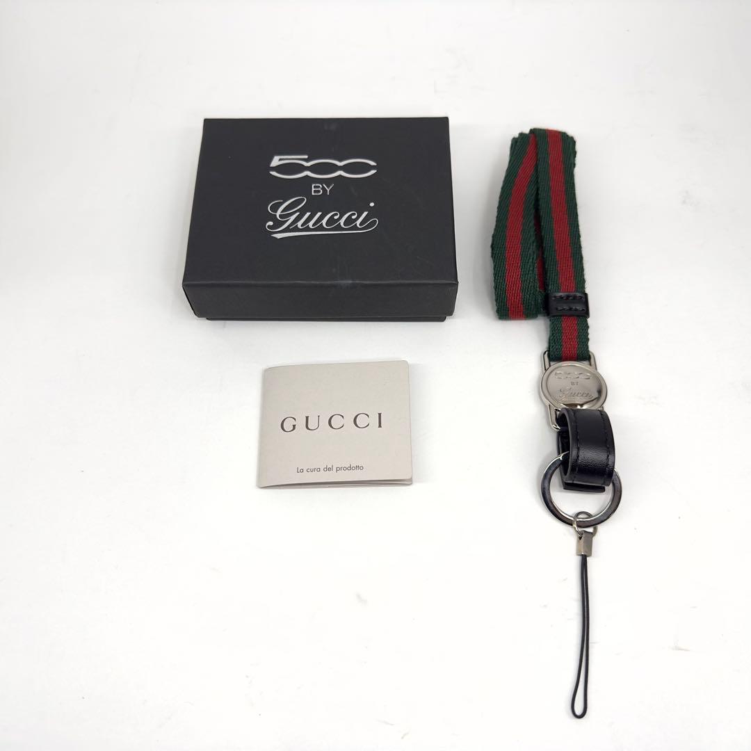 ★鑑定済★美品★GUCCI★フィアット500★ネックストラップ★