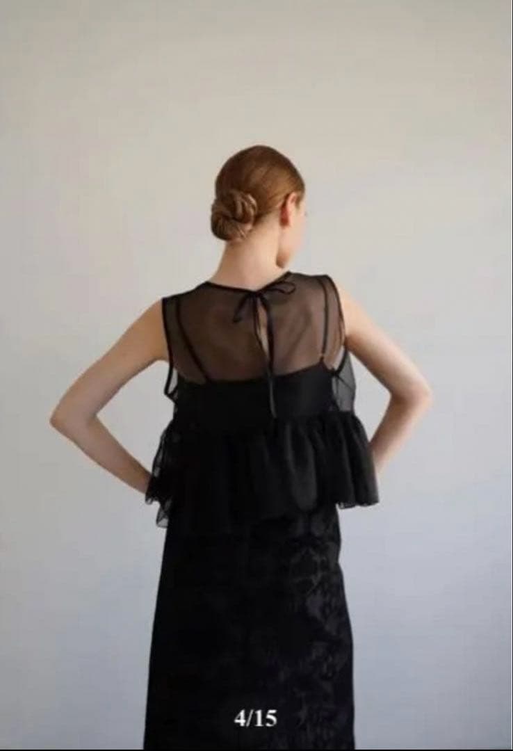 スーツ・フォーマル・ドレス Acka. sheer vest camisole one-piece