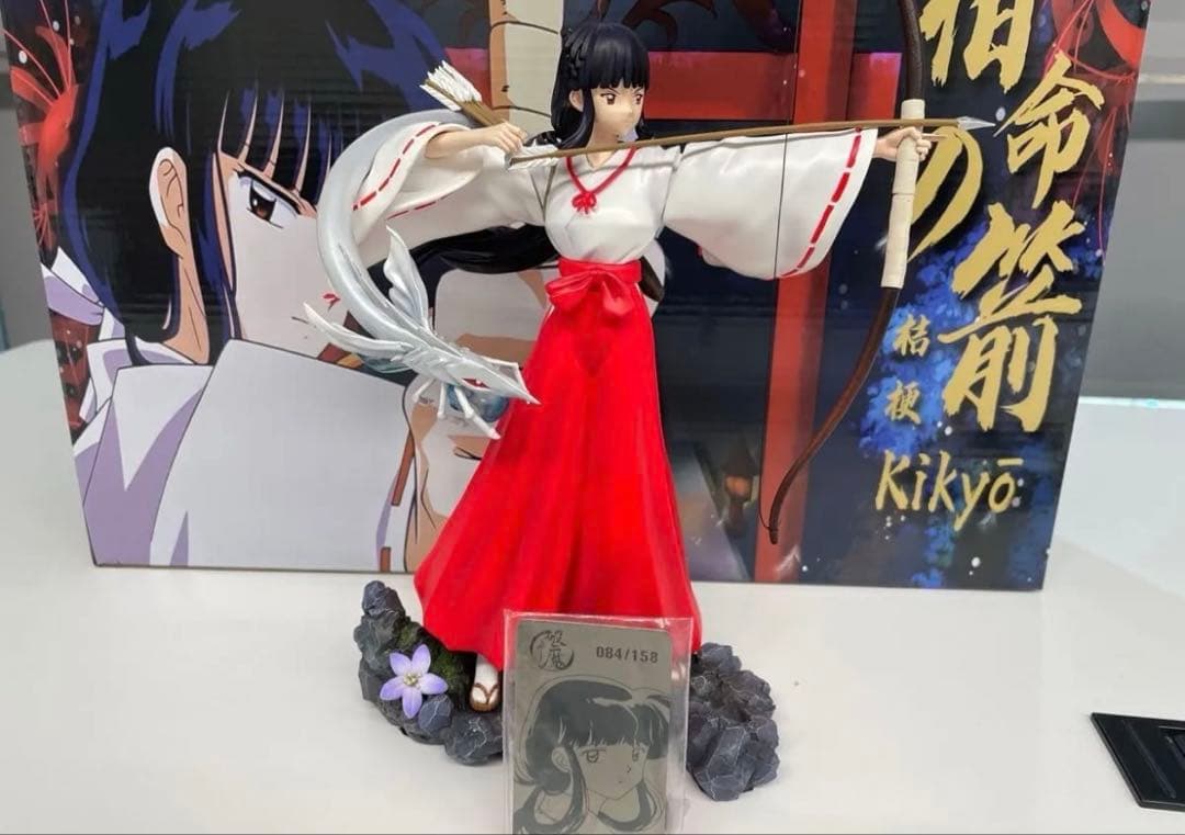 海外版 犬夜叉桔梗ガレージキッド完成品 フィギュア中古品全高約21cm