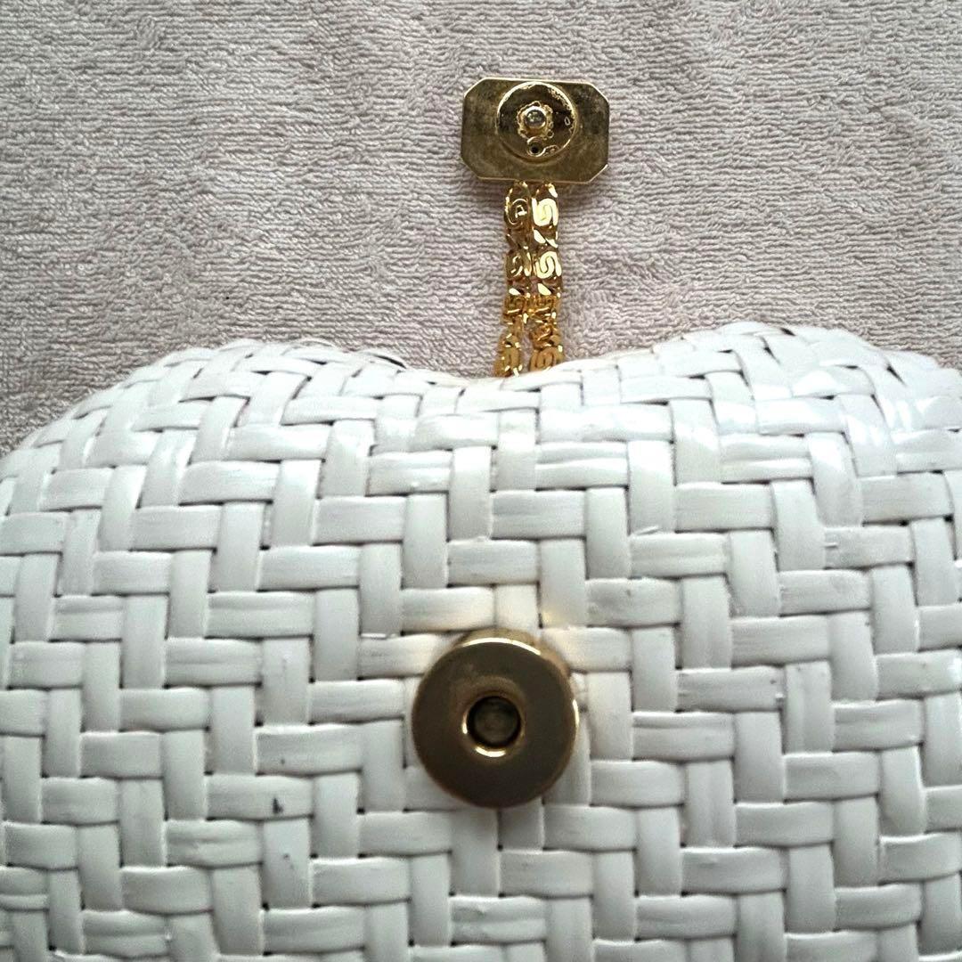 クレージュ かごバッグ Courreges チェーン ショルダー バッグ ハート