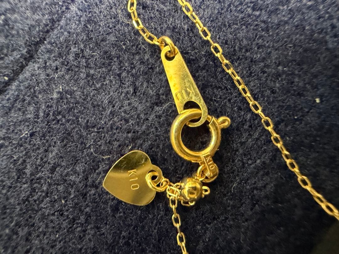 K10YGダイヤモンドペンダントネックレス