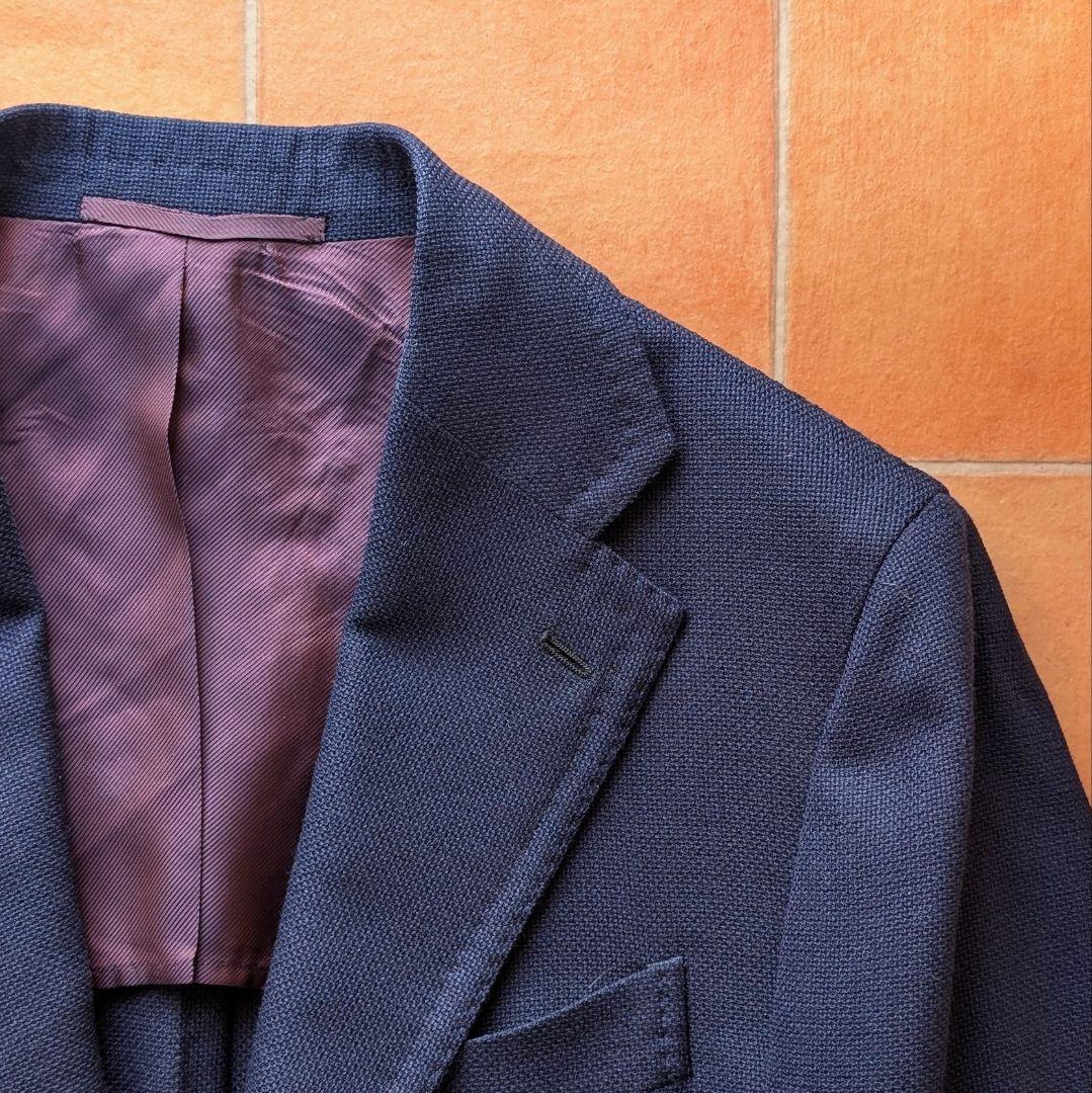 【近年モデル】STILE LATINO ネイビージャケット ホップサック 46