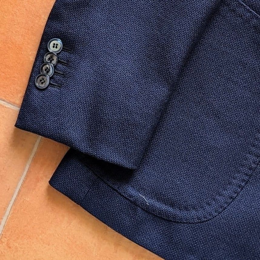 【近年モデル】STILE LATINO ネイビージャケット ホップサック 46