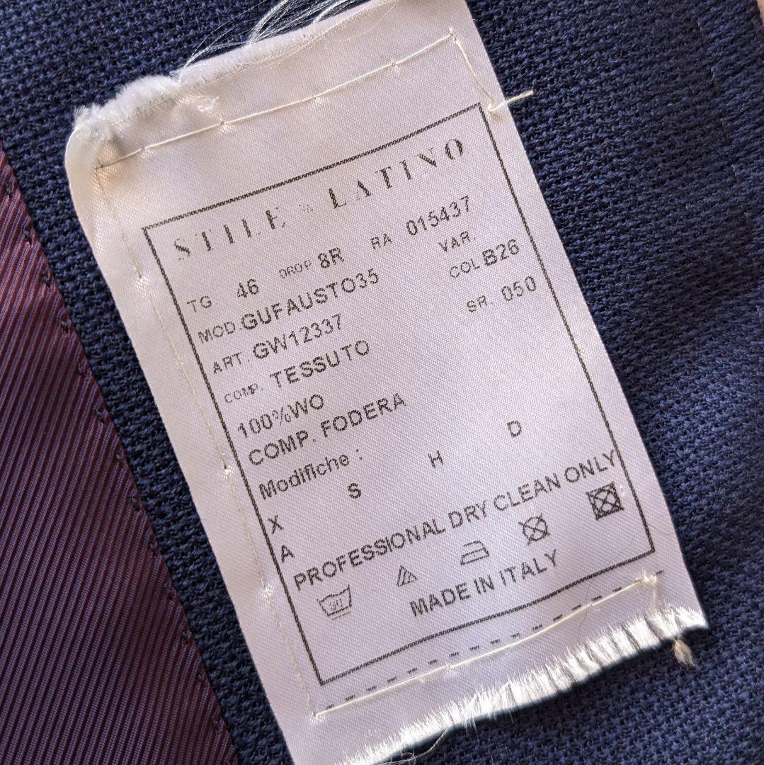 【近年モデル】STILE LATINO ネイビージャケット ホップサック 46