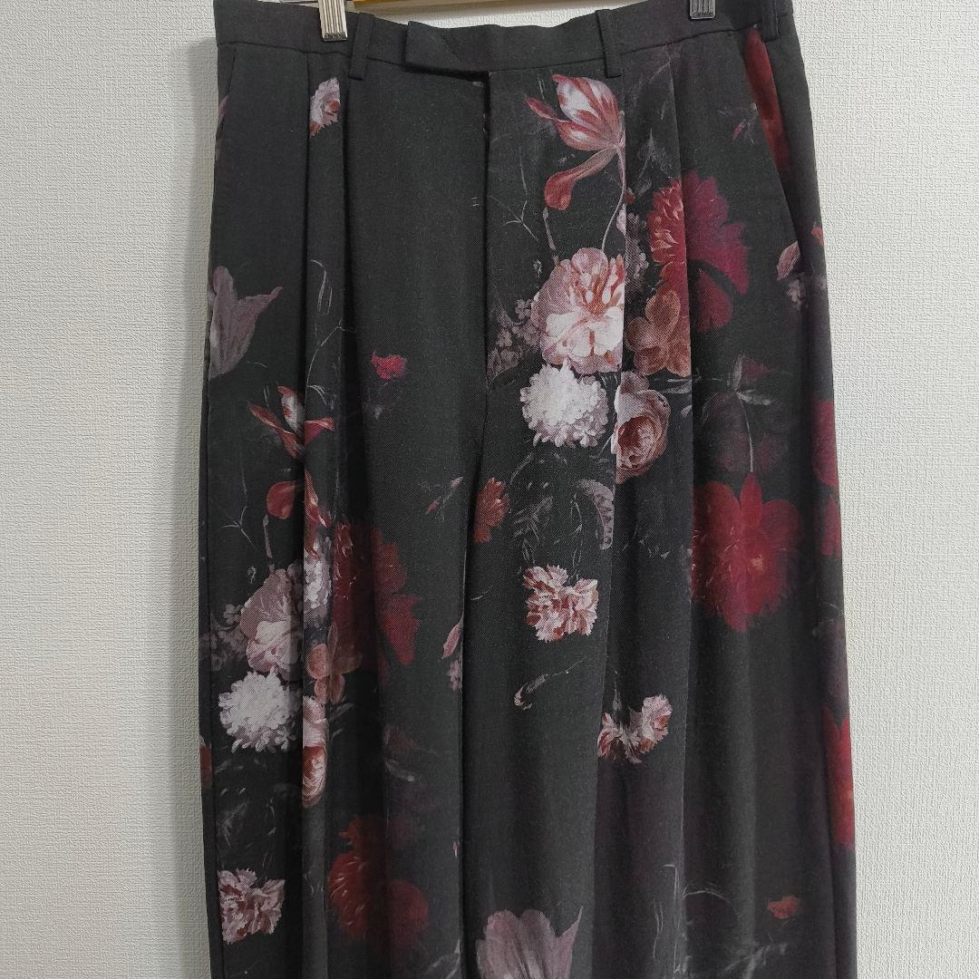 ラッドミュージシャン　総柄　花柄　スラックス　2タック　モード