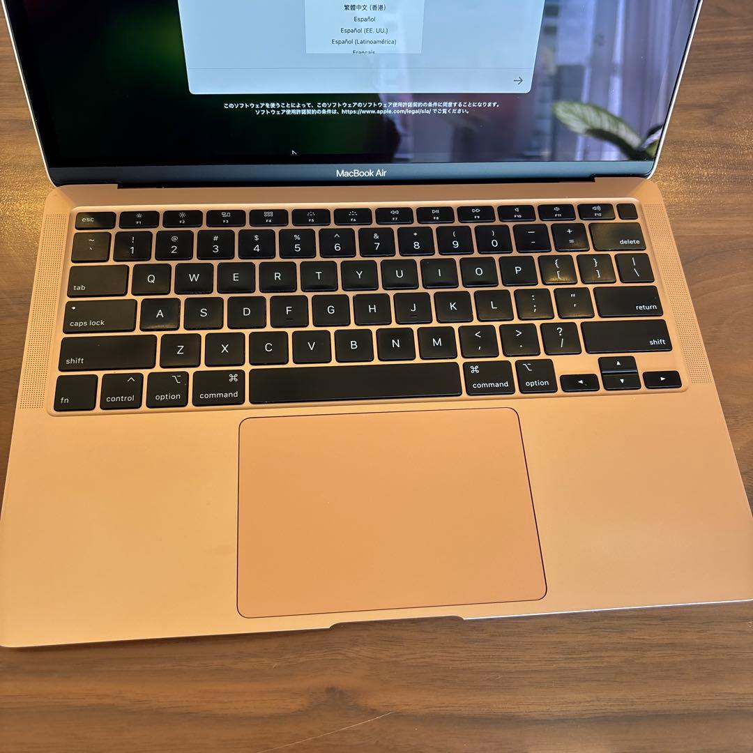 【MacBook Air 2020 US配列キーボード　ローズゴールド】極美品！