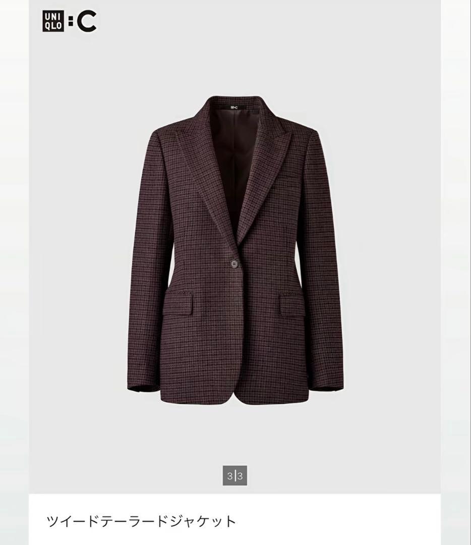 UNIQLO C ツイードテーラードジャケット