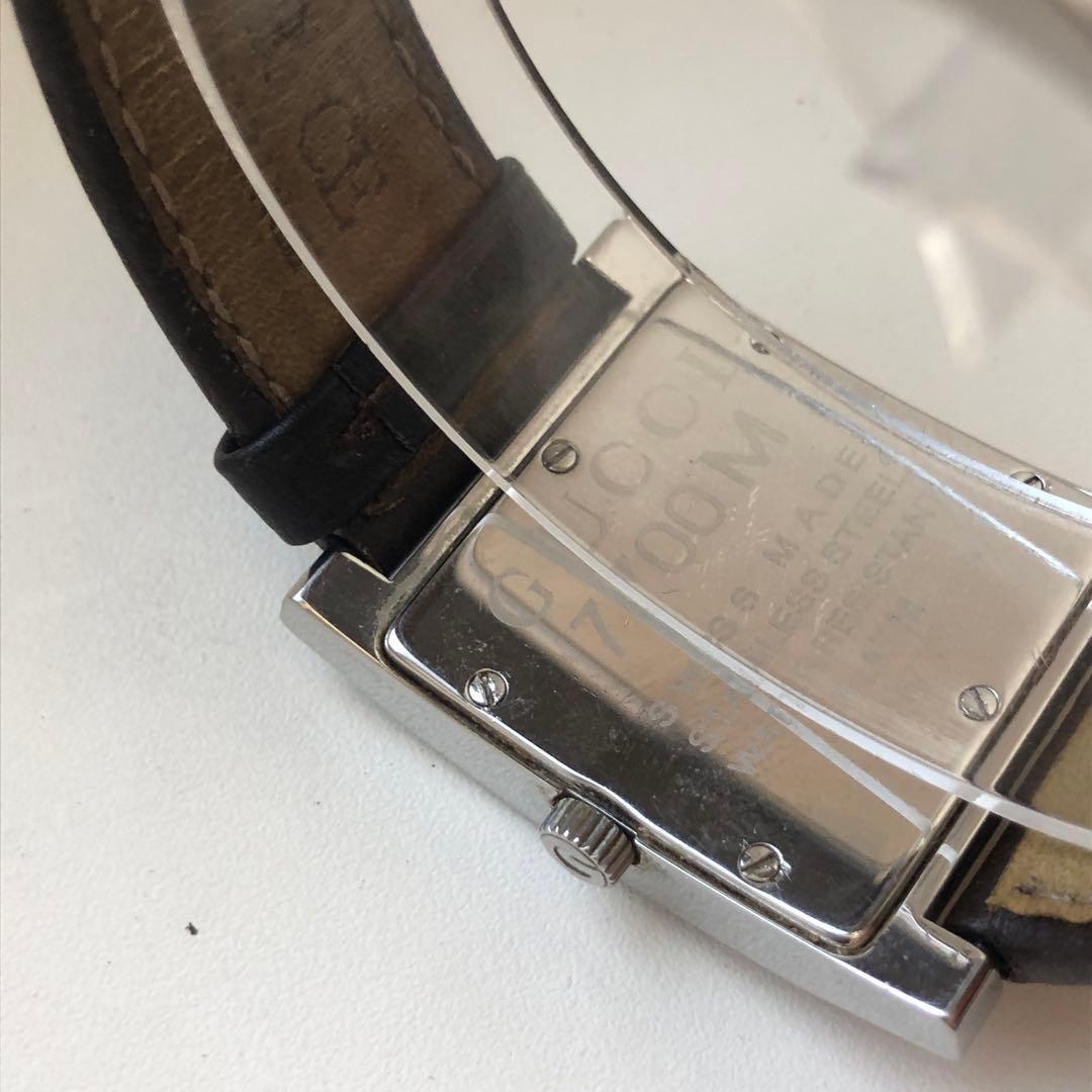 GUCCI 7700M 電池新品　アナログ時計 レザーベルト