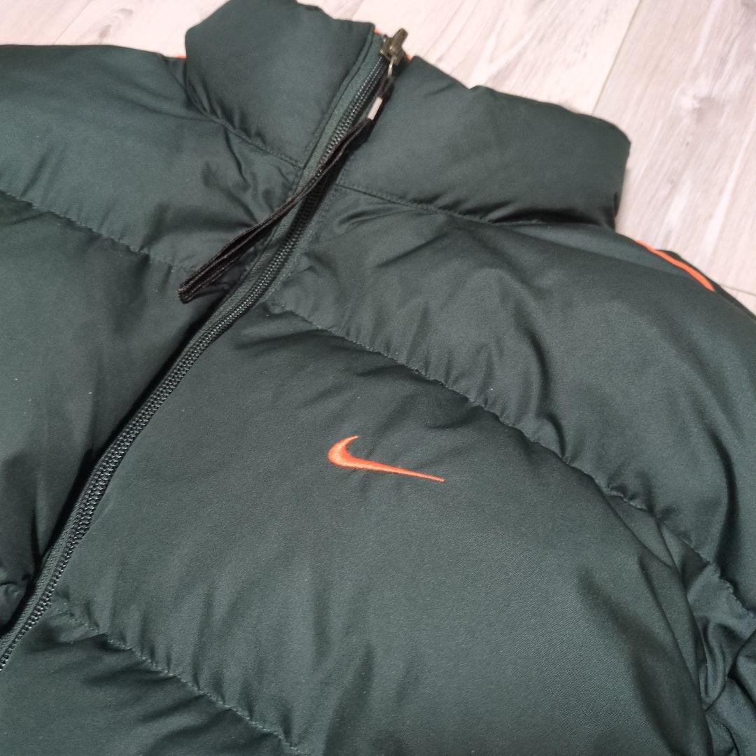 00s Nike ダークグリーン ダウンジャケット リバーシブル