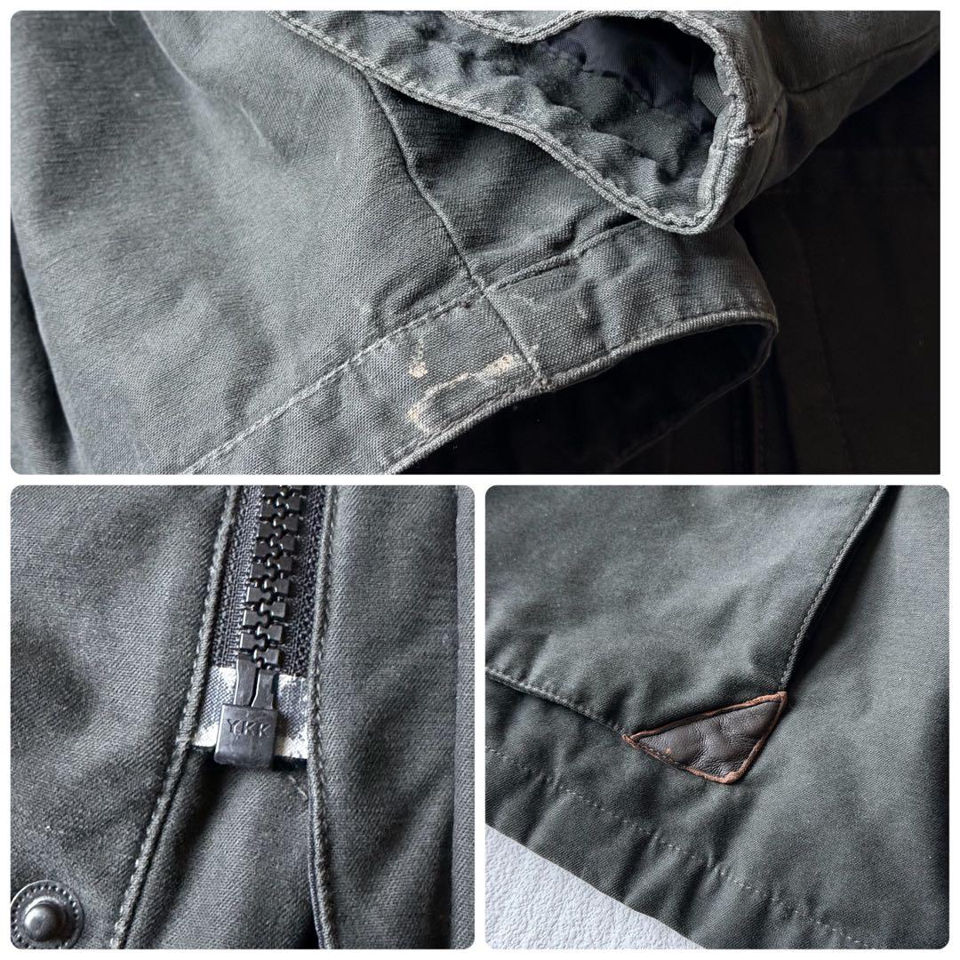 激渋✨AVIREX ファイヤーマンジャケット ミリタリー チャコールカーキ XL