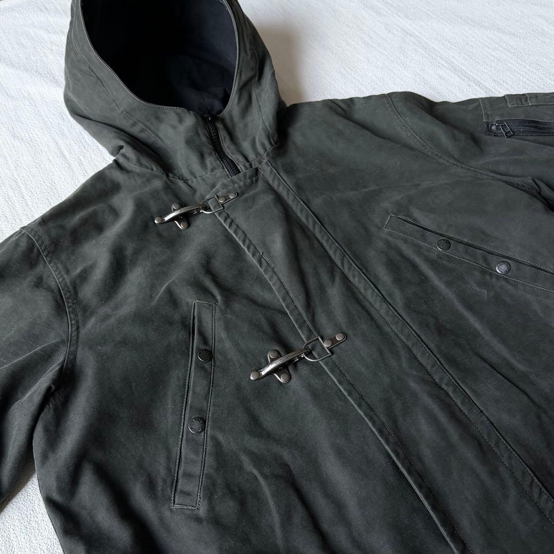 激渋✨AVIREX ファイヤーマンジャケット ミリタリー チャコールカーキ XL