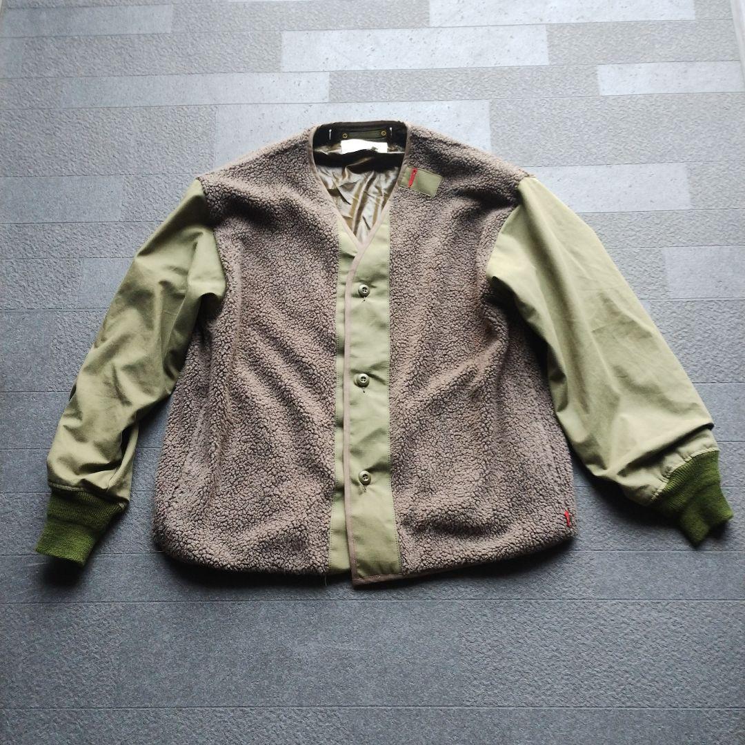 アナクロノーム　ノーカラーボアジャケット　ANACHRONORM　日本製