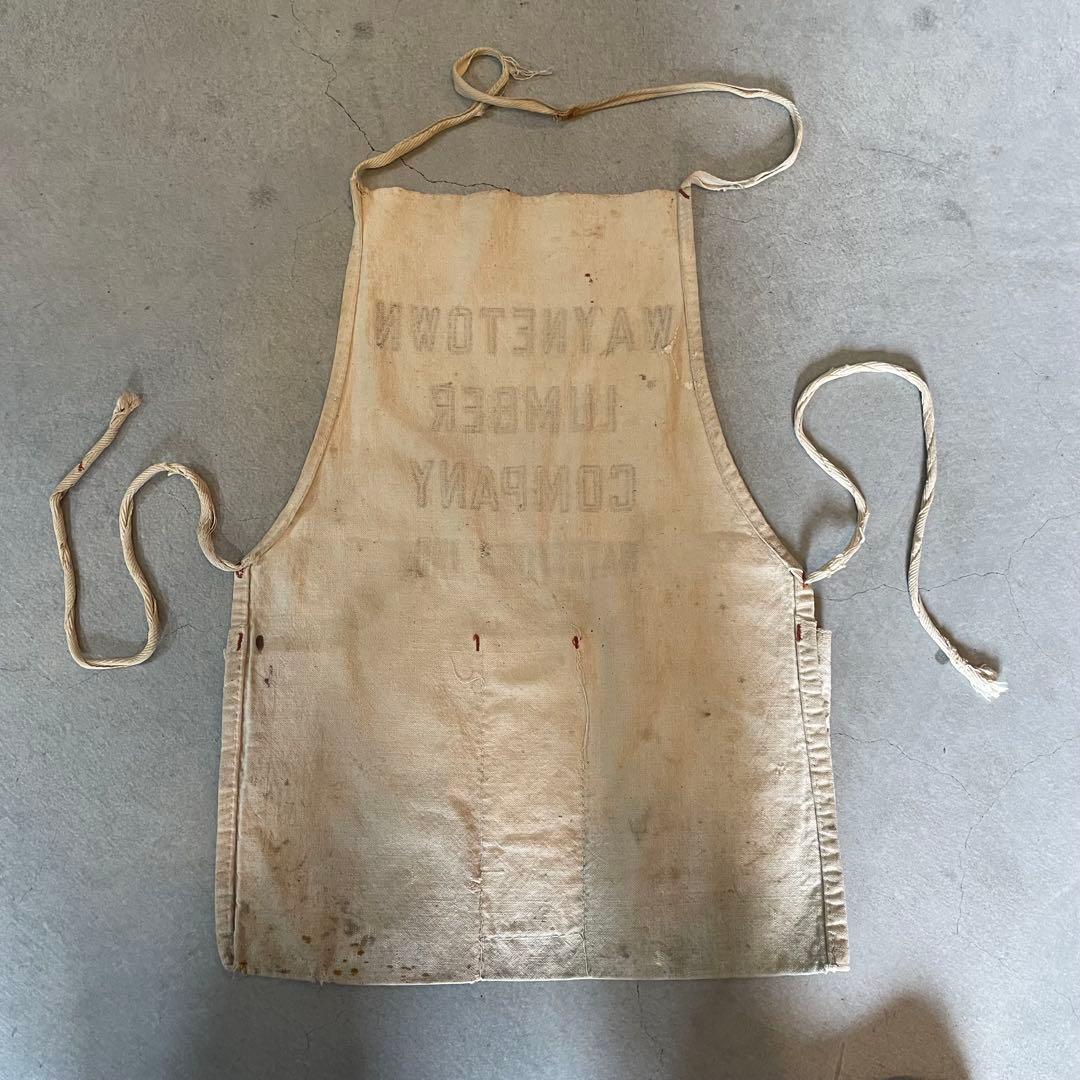 about 50s〜　ワークエプロン　染み込み　ビンテージ vintage