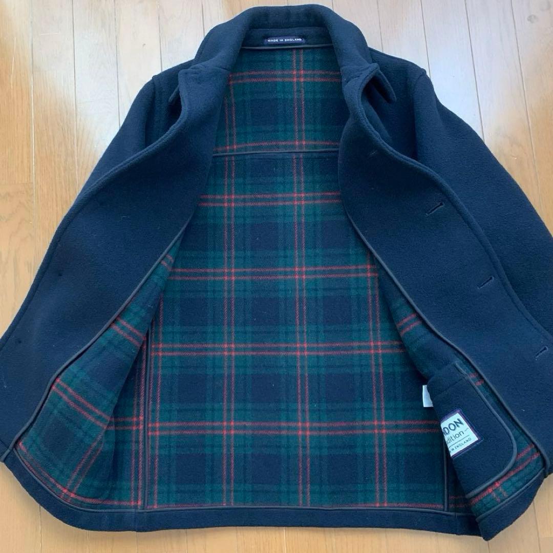 ＊美品＊ロンドントラディション ハーフコート ネイビー L