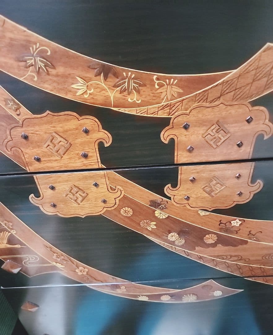 最終値下げ！寄木 木象嵌 緻密埋木 唐木家具 サイドボード 箪笥 チェスト