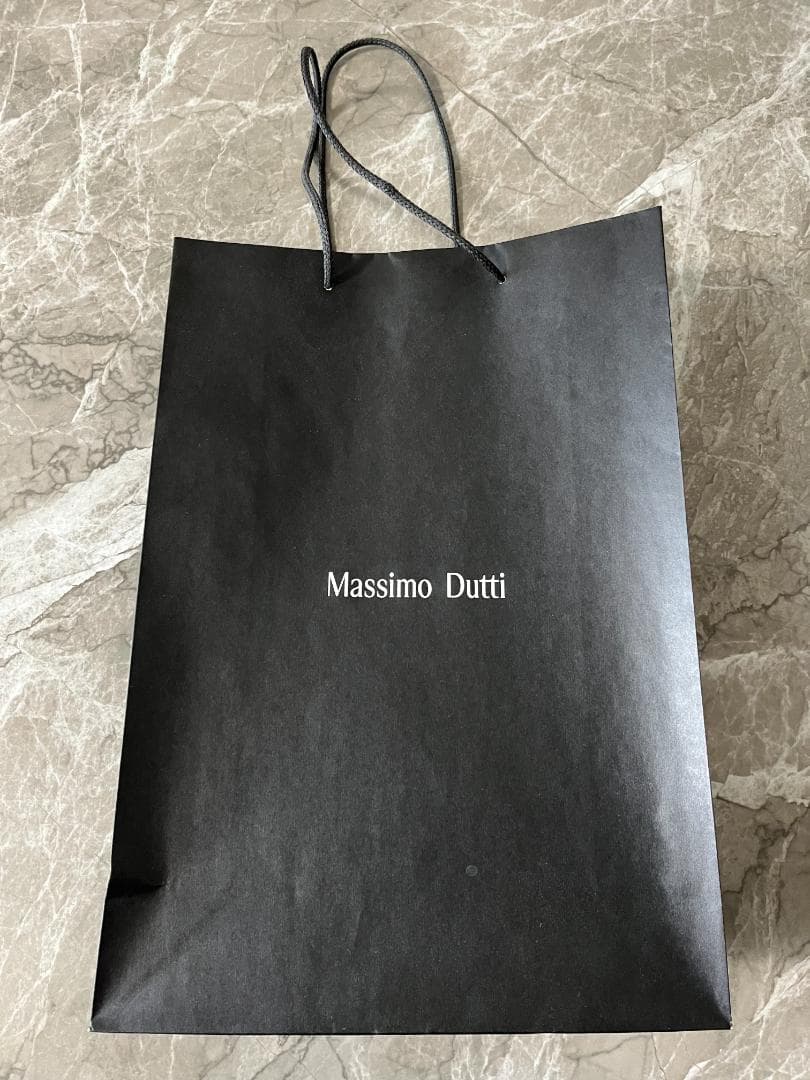 Massimo Dutti 編み込みレザーバッグ ブラック