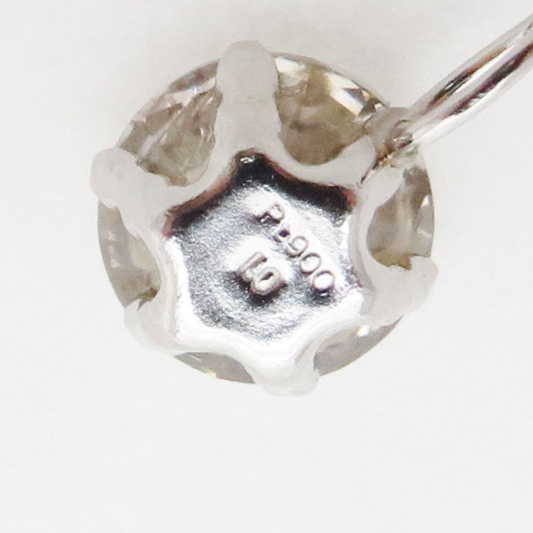 Pt900 天然ダイヤモンド1.059ctトップ　チャーム ライトブラウン