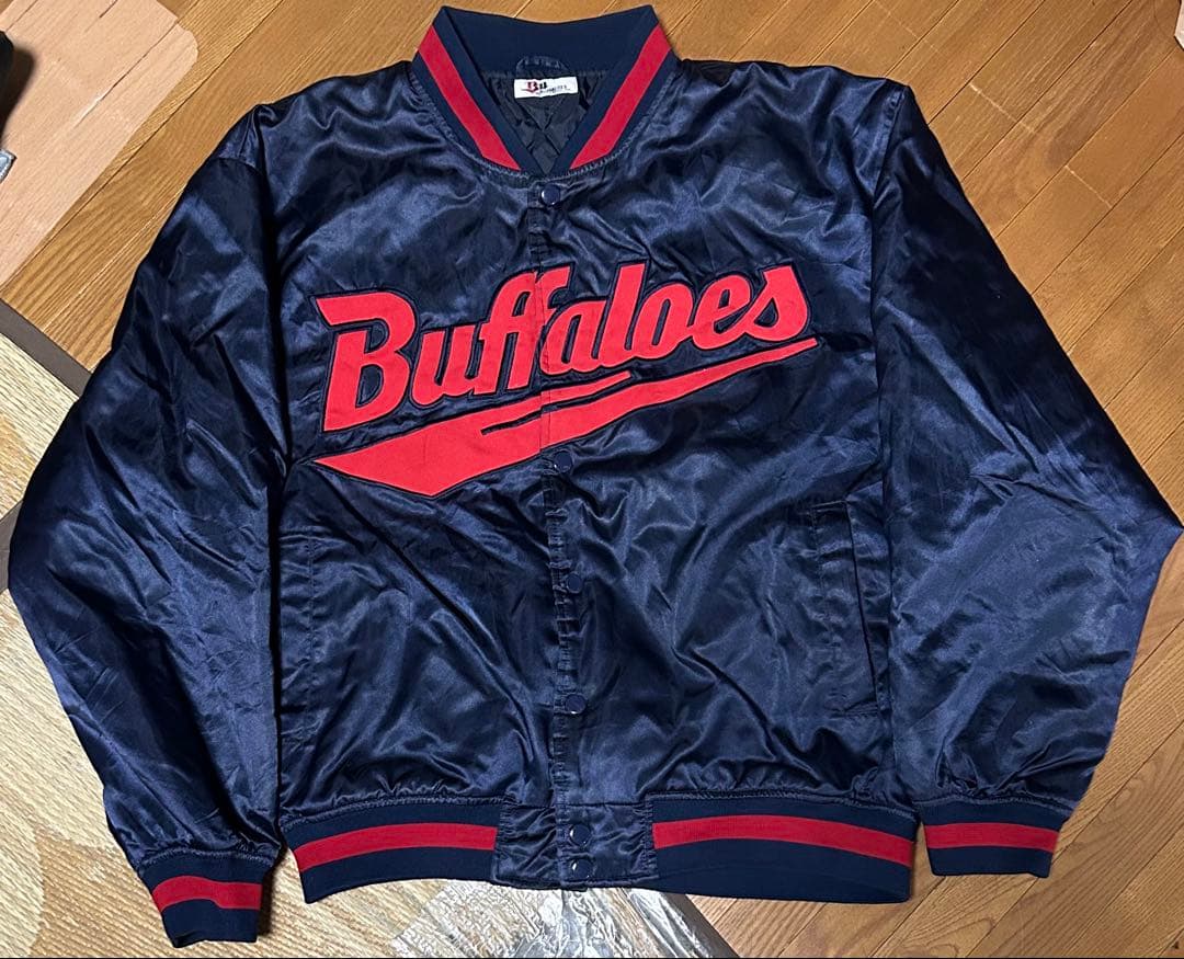 当時物☆大阪近鉄バファローズ☆スタジャン☆ジャンパー☆ネイビー/レッド☆中古品