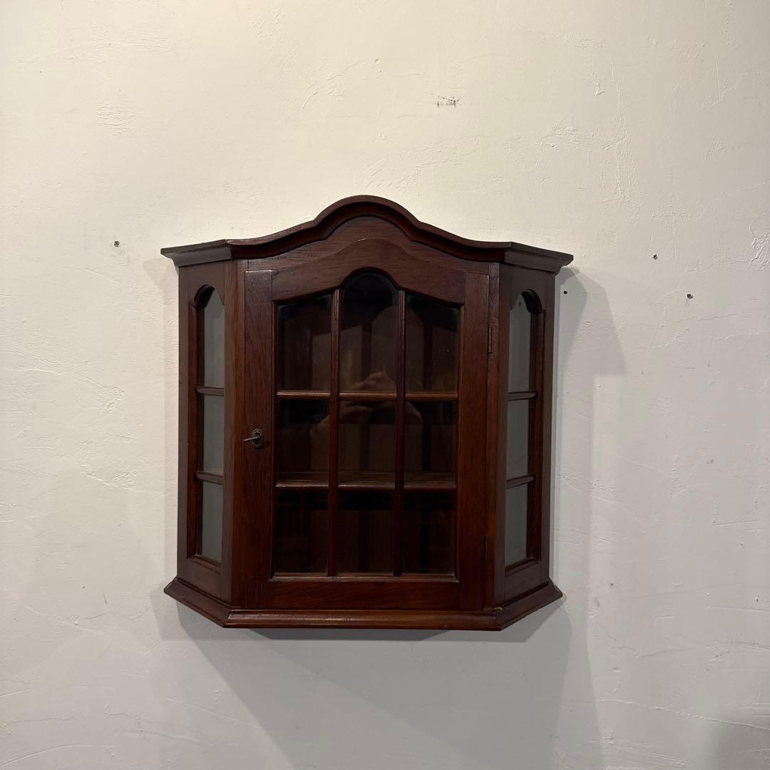 ビンテージ　 ウォールガラスキャビネット