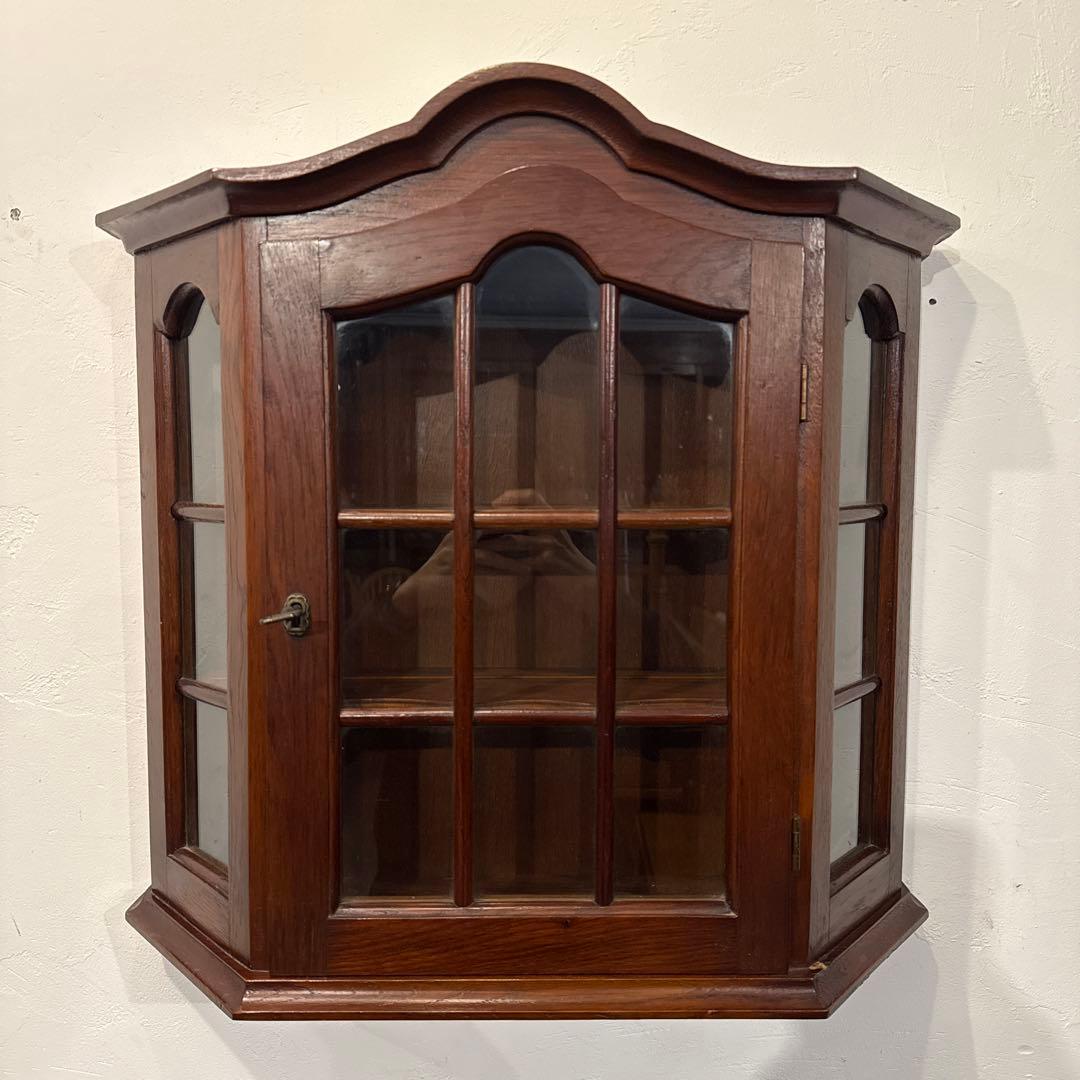 ビンテージ　 ウォールガラスキャビネット