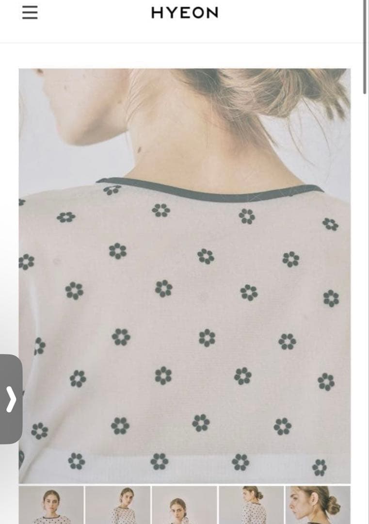HYEON シアートップス（クルーネック）