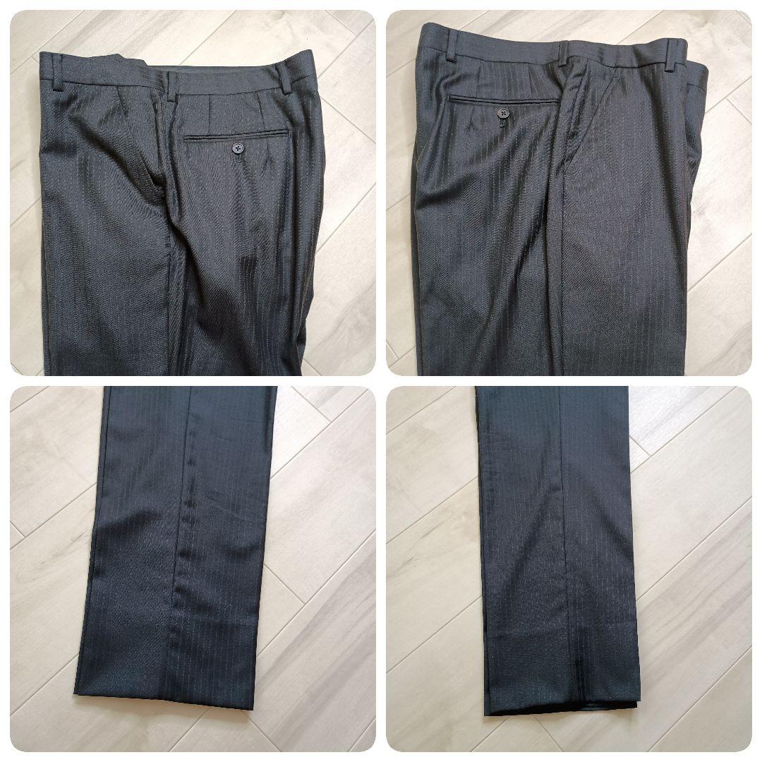 美品 ポールスミス ロロピアーナ 段返り三つボタン ストライプ スーツ XL